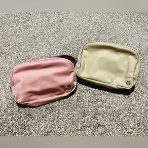 Lululemon Everywhere Belt bag Bundle of two Trench & pale pink